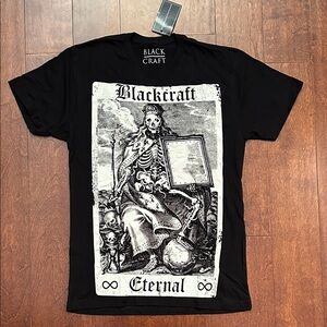 Blackcraft Cult Skeleton Graphic Tee - Black, Size Small, NWT